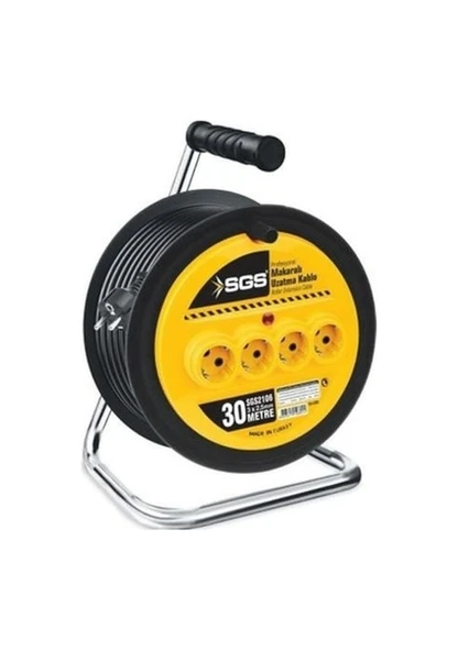 Sgs 2134 30 Mt Profesyonel Makaralı Uzatma Kablosu 3x2,5 30 Metre