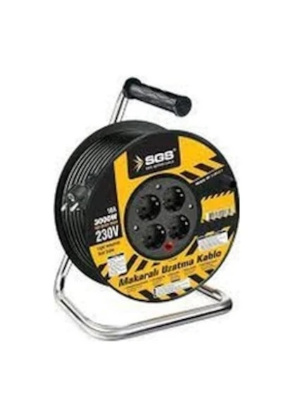 Sgs 2132 Profosyonel Makaralı Uzatma Kablosu 3x1,5 50mt