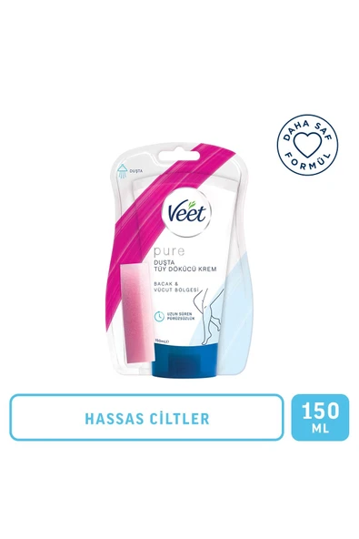 Veet Duşta Tüy Dökücü Krem Bacak ve Vücut Bölgesi Hassas Ciltler 150 ml