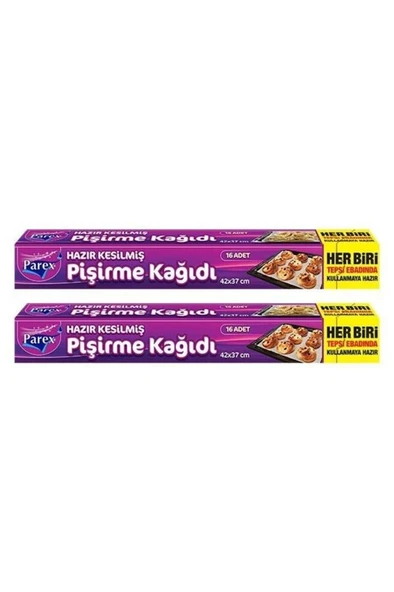 16'lı Hazır Kesilmiş Pişirme Kağıdı X2 Adet