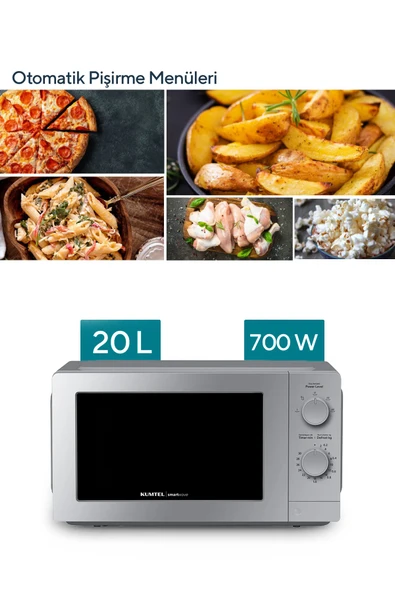 KUMTEL Silver Smartwave Inverter Mikrodalga 20L 700w HMIN-06 - 2