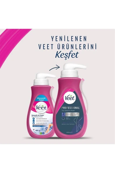 Veet Tüy Dökücü Krem Bacak ve Vucüt Bölgesi Professional Tüm Ciltler İçin 400 ml - 7