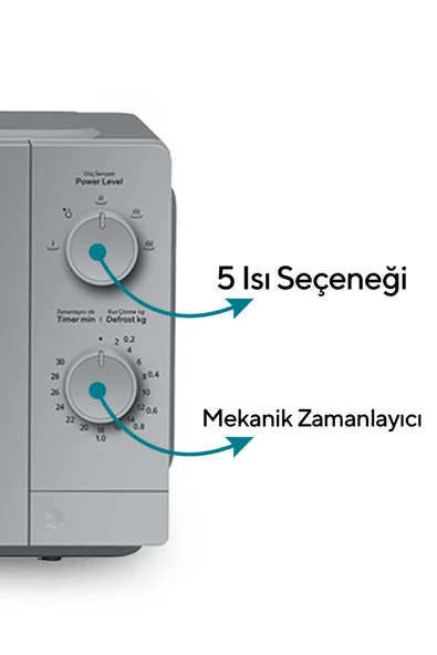 KUMTEL Silver Smartwave Inverter Mikrodalga 20L 700w HMIN-06 - 4