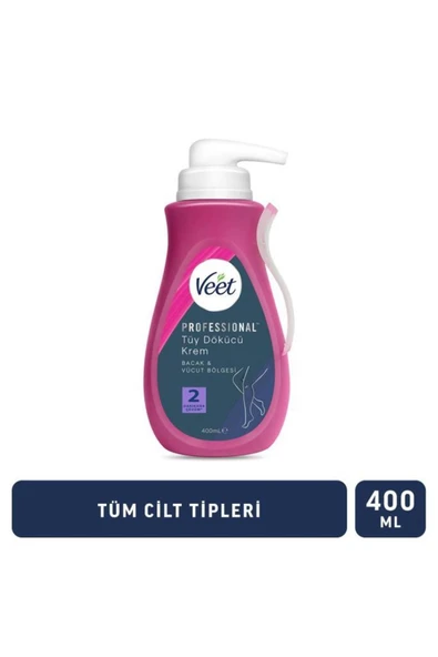 Veet Tüy Dökücü Krem Bacak ve Vucüt Bölgesi Professional Tüm Ciltler İçin 400 ml