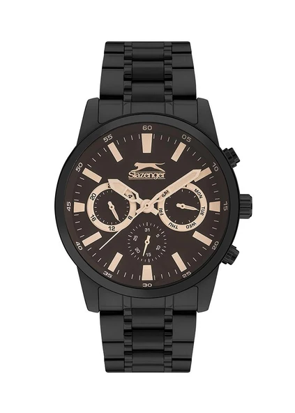 Slazenger Sl.09.1881.2.04 45 mm Siyah Çelik Erkek Kol Saati AYNI GÜN KARGO