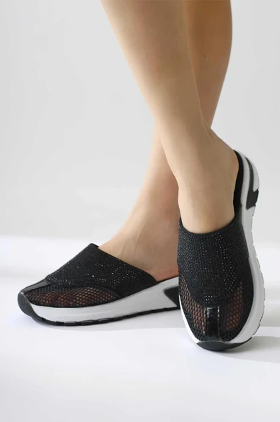 Pisagor 31630 File Detaylı Taşlı Kadın Kapalı Terlik - 3