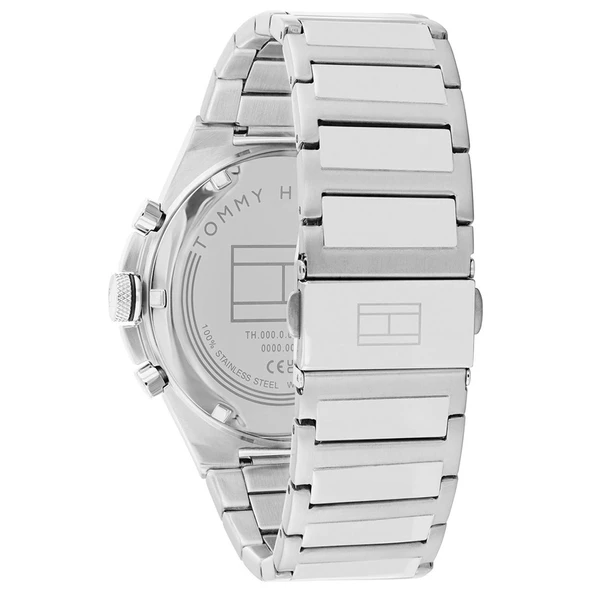 Tommy Hilfiger TH1792088 Quartz Çelik Gri Yeşil Kadran 46 mm Erkek Kol Saati - 4