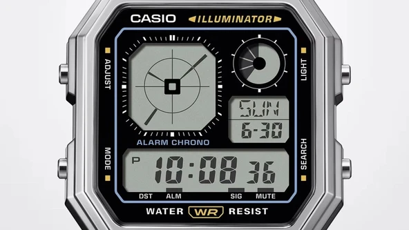 CASIO A130WE-1ADF RETRO DİJİTAL KARE UNISEX KOL SAATİ - 3