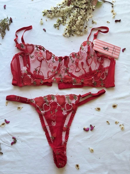 LOVE SECRET Dantelli Sütyen Bralet Takım(Sütyen&Tanga) Kadın İç Giyim