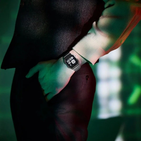 CASIO A130WE-1ADF RETRO DİJİTAL KARE UNISEX KOL SAATİ - 4