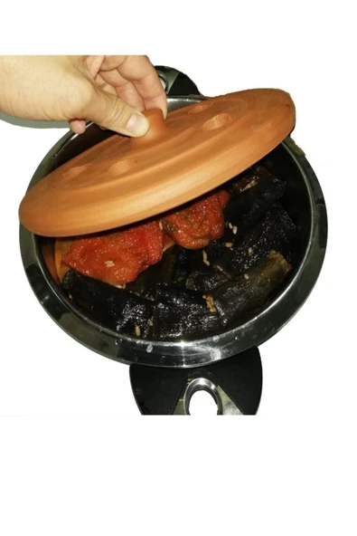 Toprak Güveç Sarma Dolma Taşı Büyük Boy 24 cm - 3
