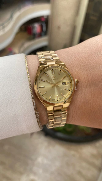 Ferro Quartz Çelik Altın Rengi 30 mm Kadın Kol Saati
