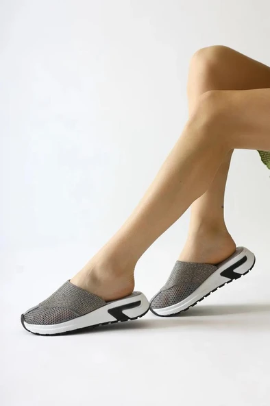 Pisagor 31630 File Detaylı Taşlı Kadın Kapalı Terlik - 4