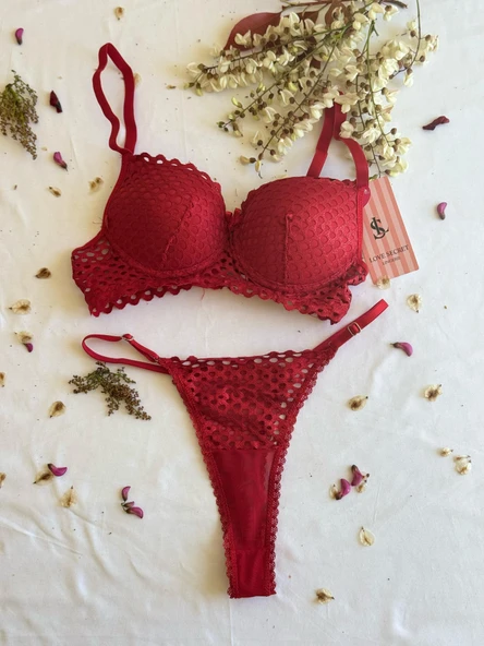 LOVE SECRET Dolgulu sütyen ve Tanga kadın iç çamaşır takımı