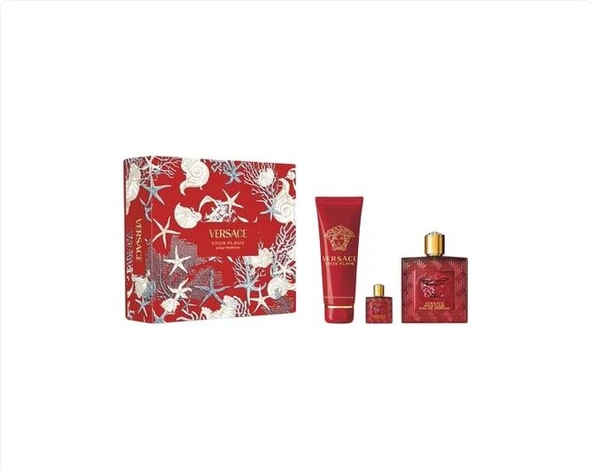 Versace Eros Flame 100ml Edp Erkek Parfüm Set