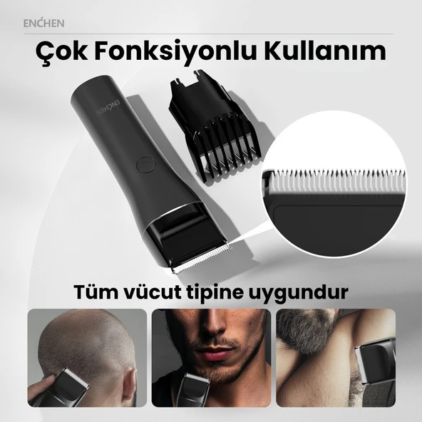 Enchen Boost 2 Siyah Taşınabilir Şarjlı Saç Kesim Makinesi - 3