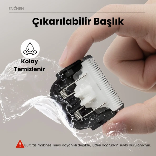 Enchen Boost 2 Siyah Taşınabilir Şarjlı Saç Kesim Makinesi - 2