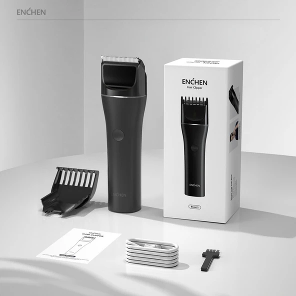 Enchen Boost 2 Siyah Taşınabilir Şarjlı Saç Kesim Makinesi - 4
