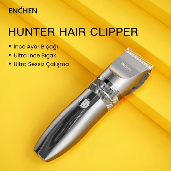 Enchen Hunter Ayarlanabilir başlıklı Hassas Kesim Şarjlı Saç ve Tıraş makinesi - 6