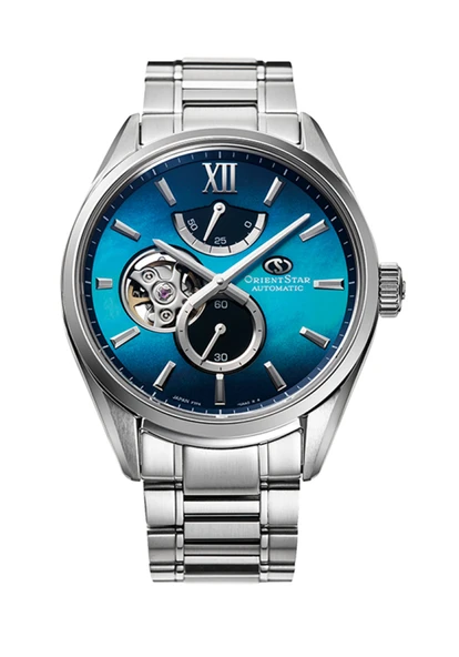Orient Star RE-BY0004A00B Otomatik Çelik Gri Open Heart Mavi Kadran Safir Kristal 40 mm Erkek Kol Saati - 3