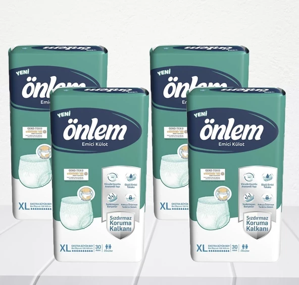 Önlem Emici Külot Ekstra Büyük Boy XL 30'lu 4 Adet Hasta Bezi