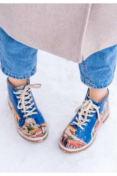 Kadın Vegan Deri Çok Renkli Bilekte Bot - On the Roofs Tasarım - 3