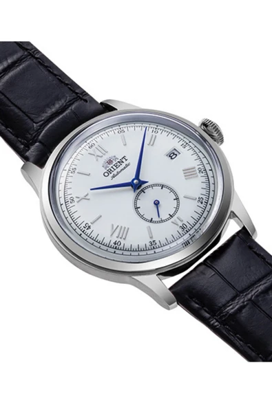 Orient Kurmalı Otomatik Deri Siyah Beyaz Kadran 38 mm Erkek Kol Saati - 2