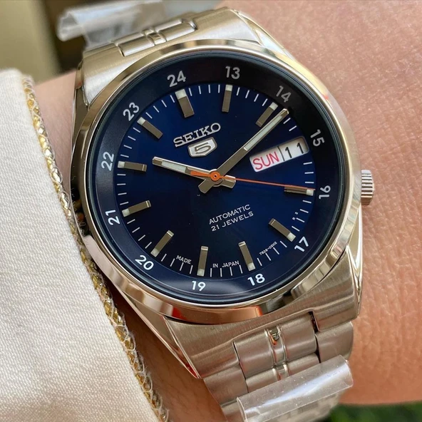 Seiko 5 Japan SNK563J1 39 mm Gri Çelik Erkek Kol Saati - 1