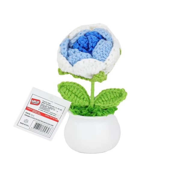 FL-5 Kroşe Örgü Şakayık Çiçek -Birliktoys - 7