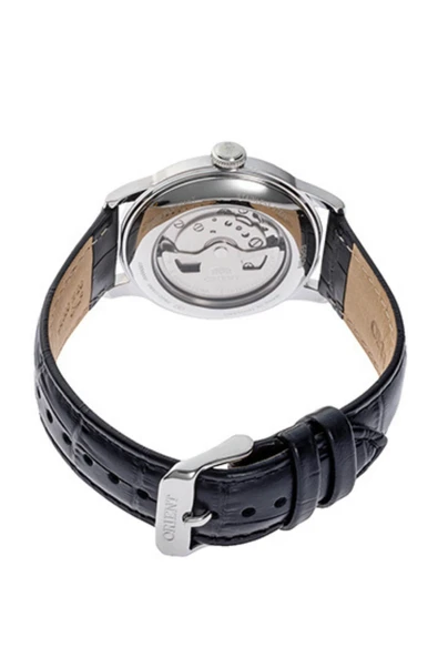 Orient Kurmalı Otomatik Deri Siyah Beyaz Kadran 38 mm Erkek Kol Saati - 3
