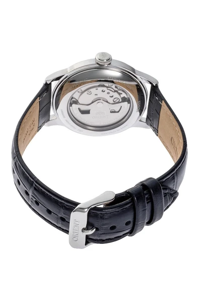 Orient Kurmalı Otomatik Deri Siyah 38 mm Erkek Kol Saati - 3