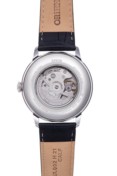 Orient Kurmalı Otomatik Deri Siyah Beyaz Kadran Sun&Moon 42 mm Erkek Kol Saati - 2