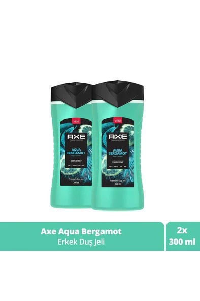 Axe Duş Jeli Aqua Bergamot Etkili 300 ml x 2 Adet