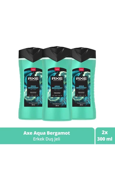 Axe Duş Jeli Aqua Bergamot Etkili 300 ml x 3 Adet