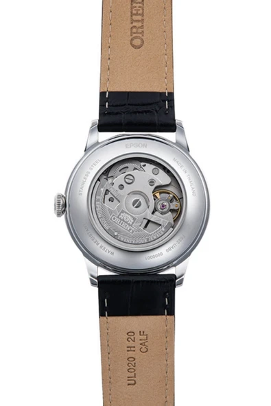 Orient Kurmalı Otomatik Deri Siyah Beyaz Kadran 38 mm Erkek Kol Saati - 4