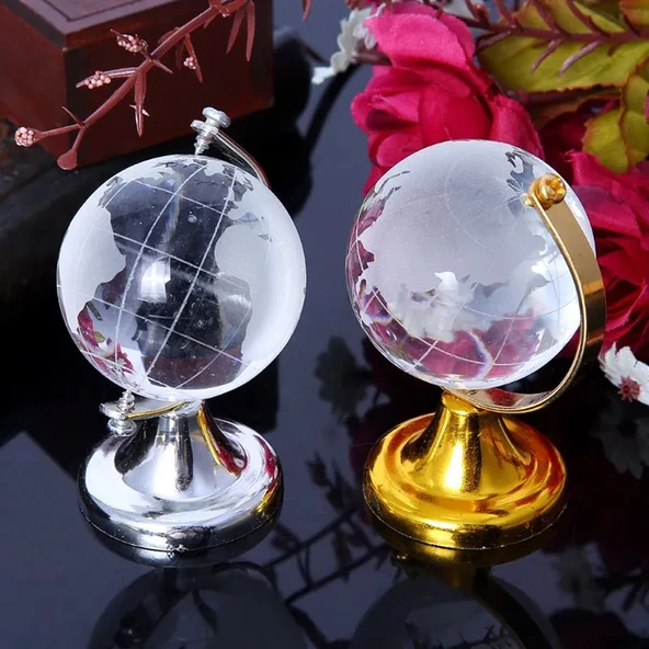 Periboia Kristal Küçük Boy Cam Dünya Küresi