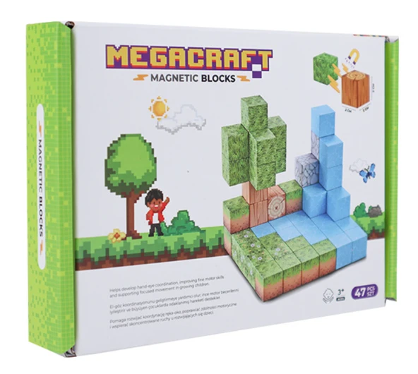 Megacraft Orman Temalı Mıknatıslı Bloklar 47 Parça - 2