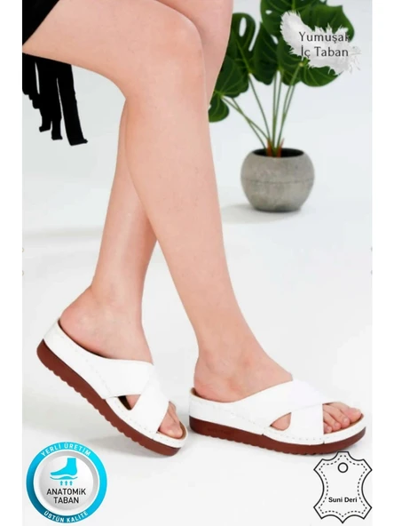 Neon Shoes Lina Kadın Anatomik Ortopedik Konfor Modeli Terlik Hafif Şık Topuklu Günlük Dışarı Ev İçi Terliği
