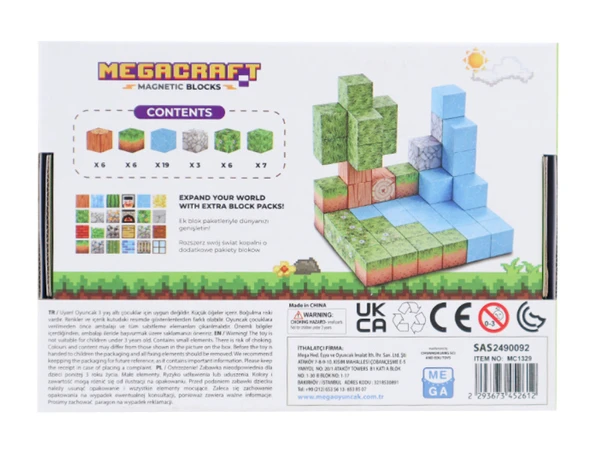 Megacraft Orman Temalı Mıknatıslı Bloklar 47 Parça - 3