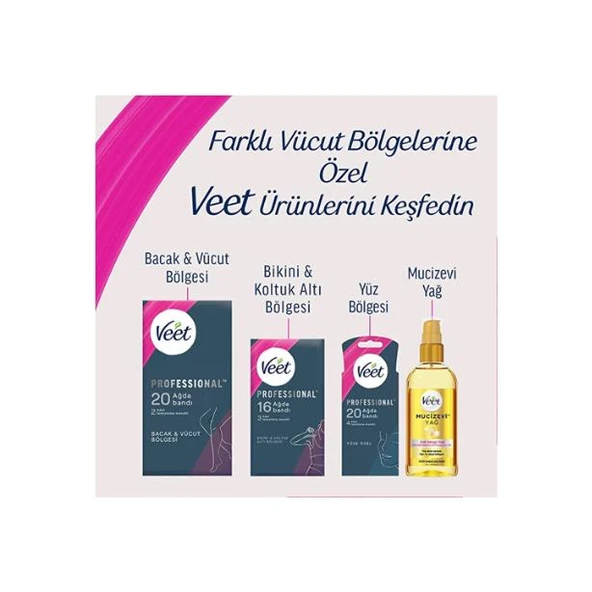 Veet Sir Ağda Bantları Professional Hasas Ciltler İçin Bacak ve Vücut Bölgesi 20 li - 6