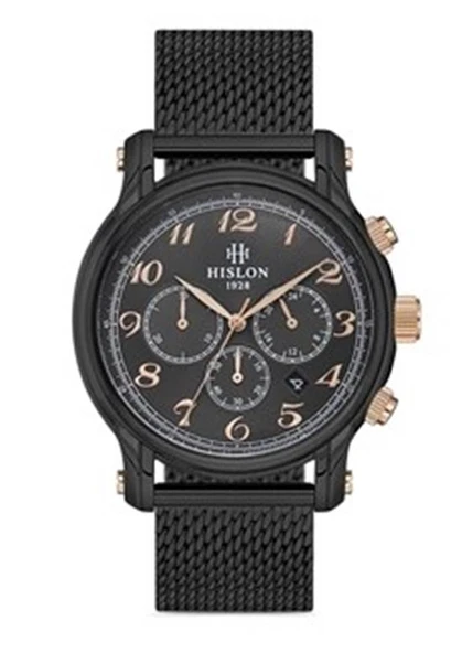 Hislon MS106N-05SR 45 mm Hasır Kordonlu Kronolu Erkek Kol Saati - 2