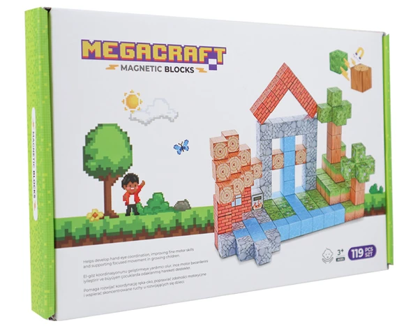 Megacraft Orman ve Ev Temalı Mıknatıslı Bloklar 119 Parça - 2