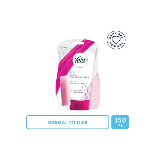 Veet Duşta Tüy Dökücü Krem Bacak ve Vücut Bölgesi Normal Ciltler 150 ml - 1