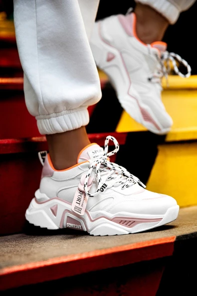 Dark Seer Kadın Beyaz Pudra Sneaker