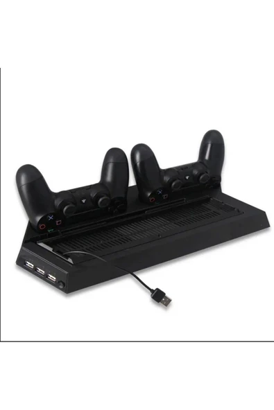 Ps4 FAT/Ps4 Slim/Ps4 PRO Uyumlu Soğutucu Fan Joystick Şarj Dikey Stand - Resim 5
