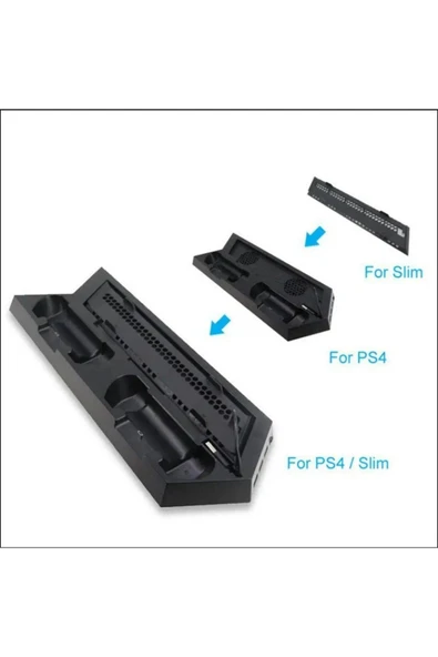 Ps4 FAT/Ps4 Slim/Ps4 PRO Uyumlu Soğutucu Fan Joystick Şarj Dikey Stand - 4