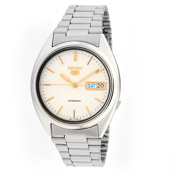 Seiko 5 SNXG47K1 Otomatik Çelik Gri Beyaz Kadran 39 mm Erkek Kol Saati - Resim 4