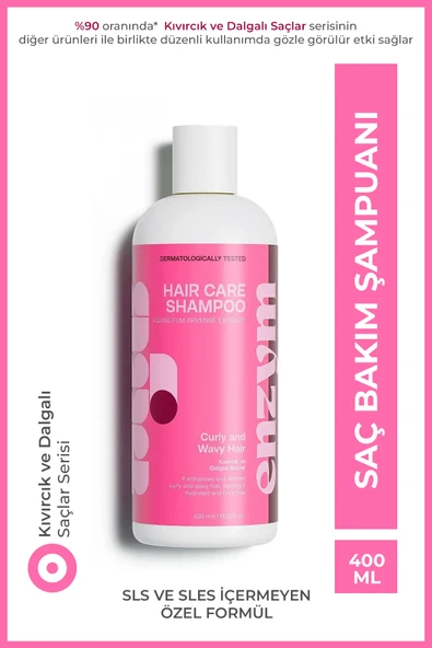 ENZYM COSMETICS Kıvırcık ve Dalgalı saçlar için Saç Bakım Şampuanı 400 ml (bukle belirginleştirici)