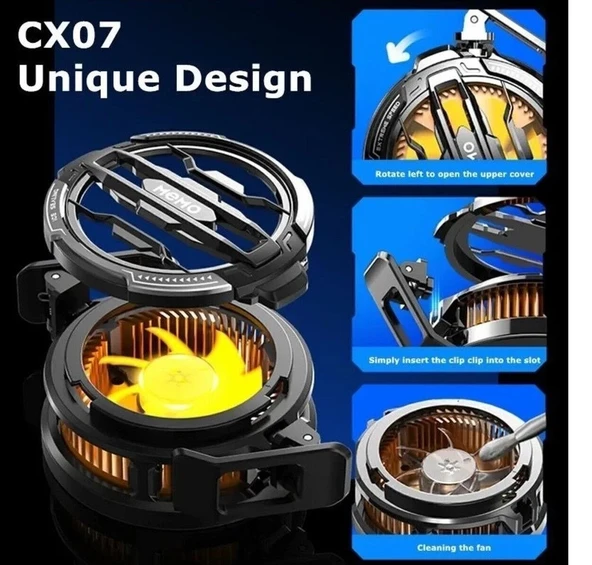 Serreha CX07 Memo Telefon Soğutucu Kablolu Rgb Fan Manyetik Mıknatıslı Magsafe Destekli Ultra Güçlü - 2