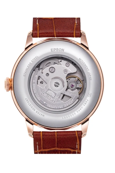 Orient Kurmalı Otomatik Deri Kahverengi Beyaz Kadran Sun&Moon 42 mm Erkek Kol Saati - 3
